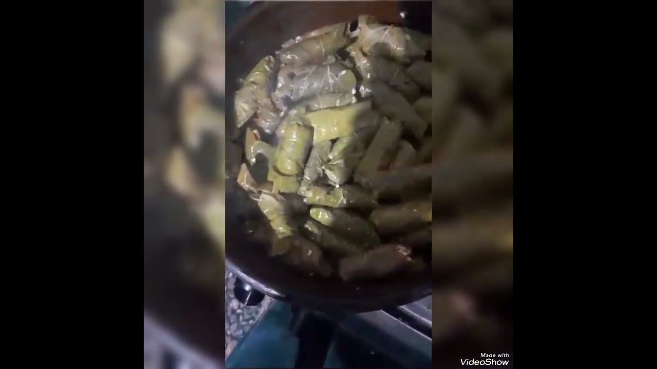 برام محشى ورق عنب وصنيت كوارع في الفرن بس حلوه قوي قوي 