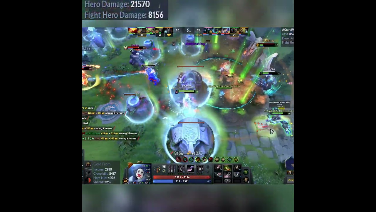 ✨Luna Carry avg MMR 11447 - #dota2highlight Top MMR