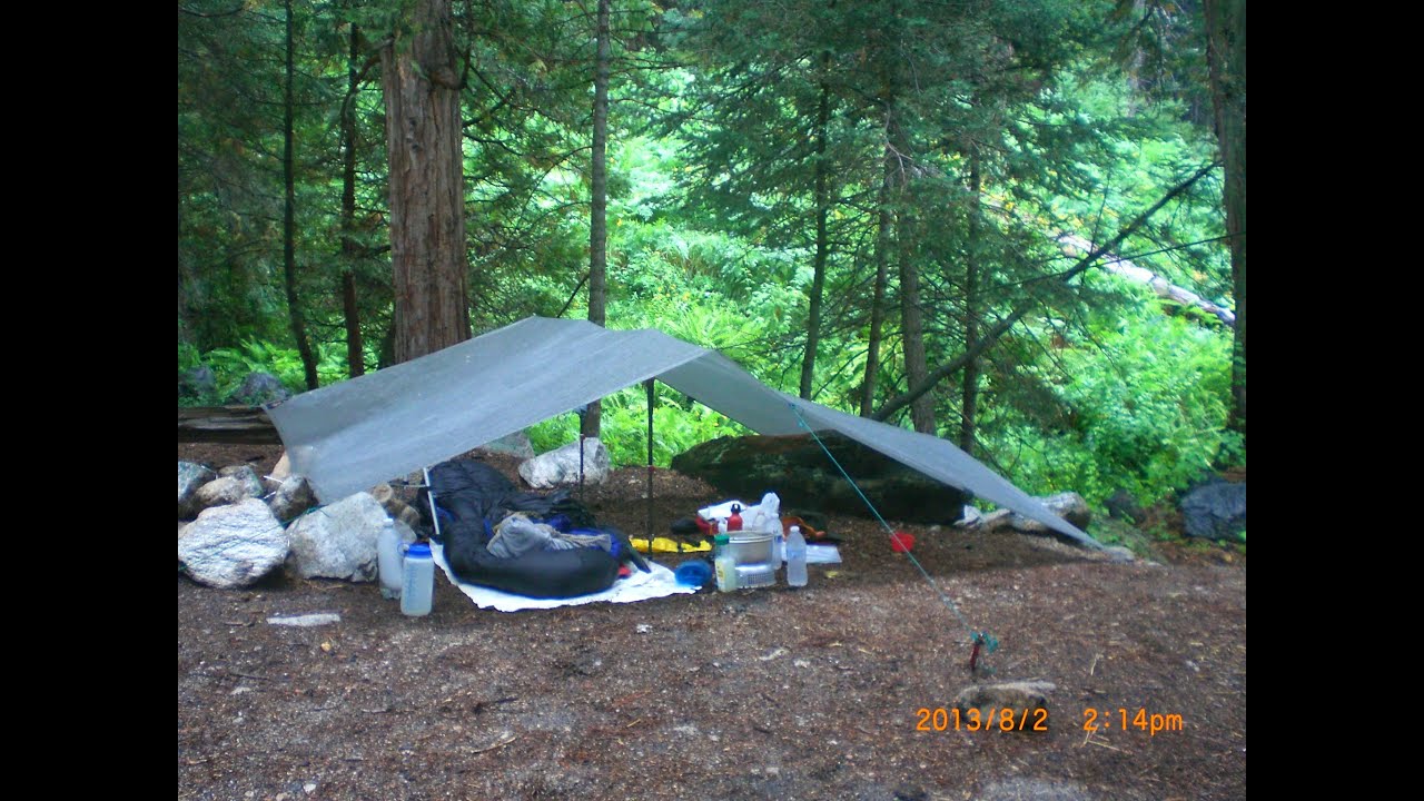 Tarp shelters in storm conditions