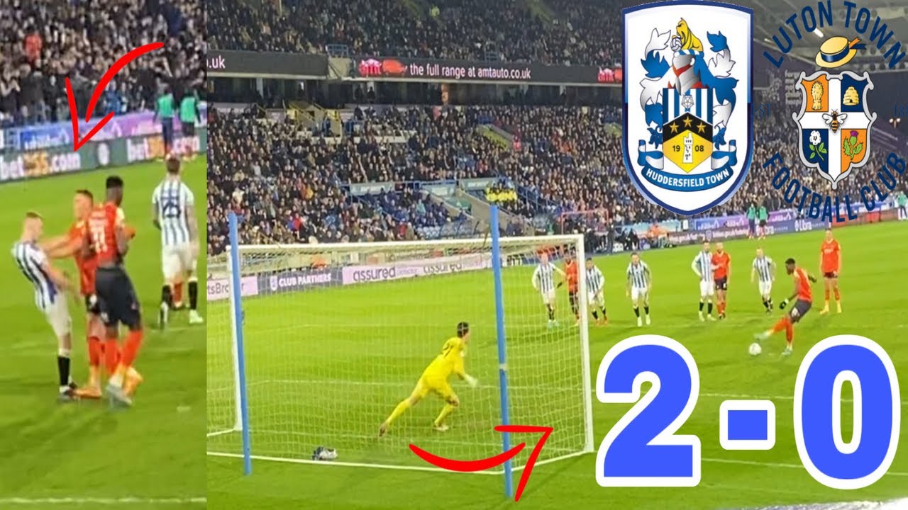 FIGHTS AND PENALTY MISS AS TOWN GO 3RD Huddersfield Town Vs Luton Town EFL Championship Vlog