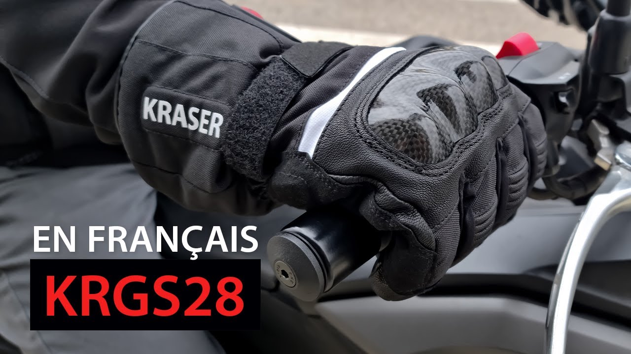 KRASER KRGS28 Gants Moto Homologu&eacute; Premium Chauffants et Imperm&eacute;ables de Haute Qualit&eacute; Test&eacute; Extr&ecirc;me