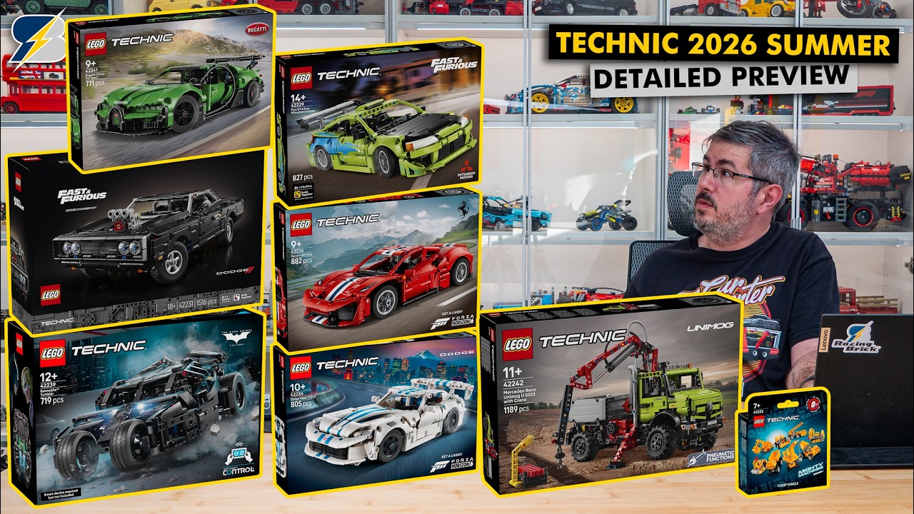 LEGO Technic 2026 Summer Sets detailed preview - more cars, RC Tumbler and tiny machines!