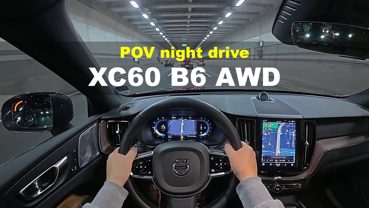 2024 Volvo XC60 B6 AWD POV night drive