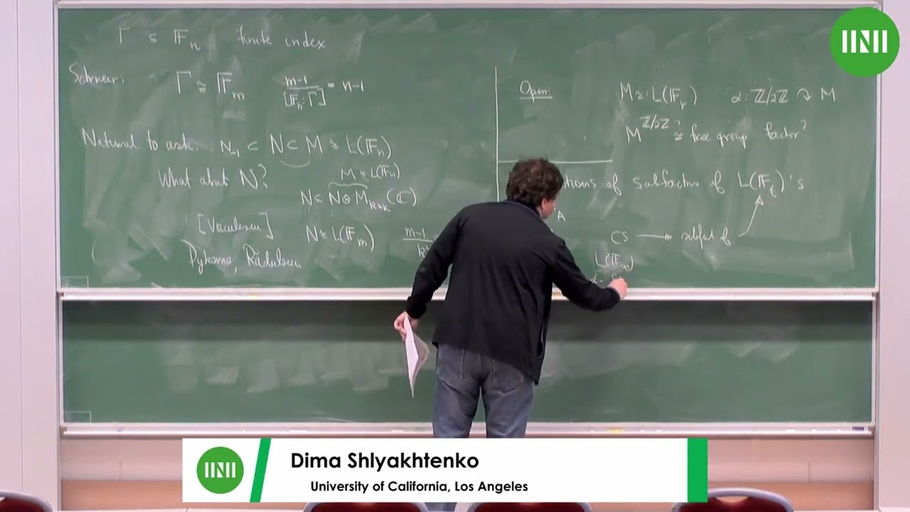 Prof. Dima Shlyakhtenko | Free entropy dimensions and sub factors