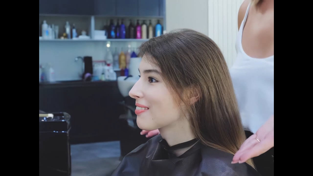 Cute girl gets drastic long to pixie makeover (HD remaster)