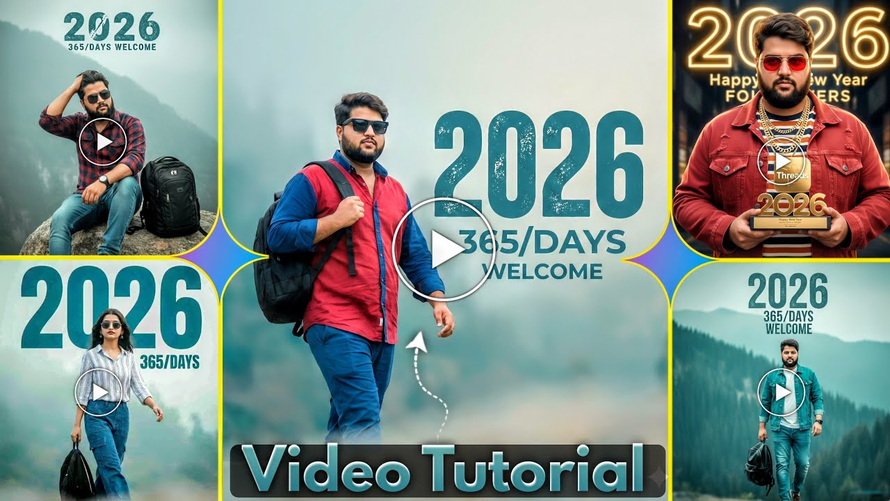 New Year 2026 Photo/Video Editing | Happy New Year 2026 Photo & Video Kaise Banaye? 
