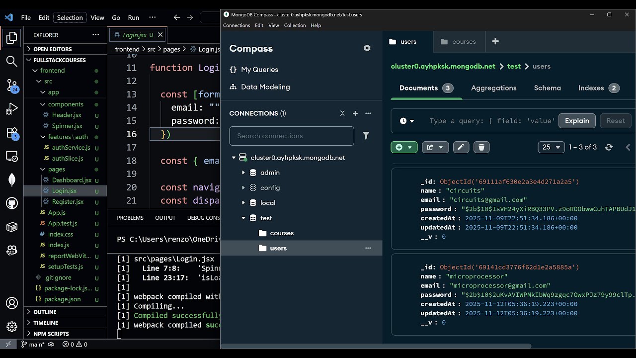 Функция входа: authService и authSlice, UseNavigate, UseDispatch, Pending, Fulfilled и Rejected API