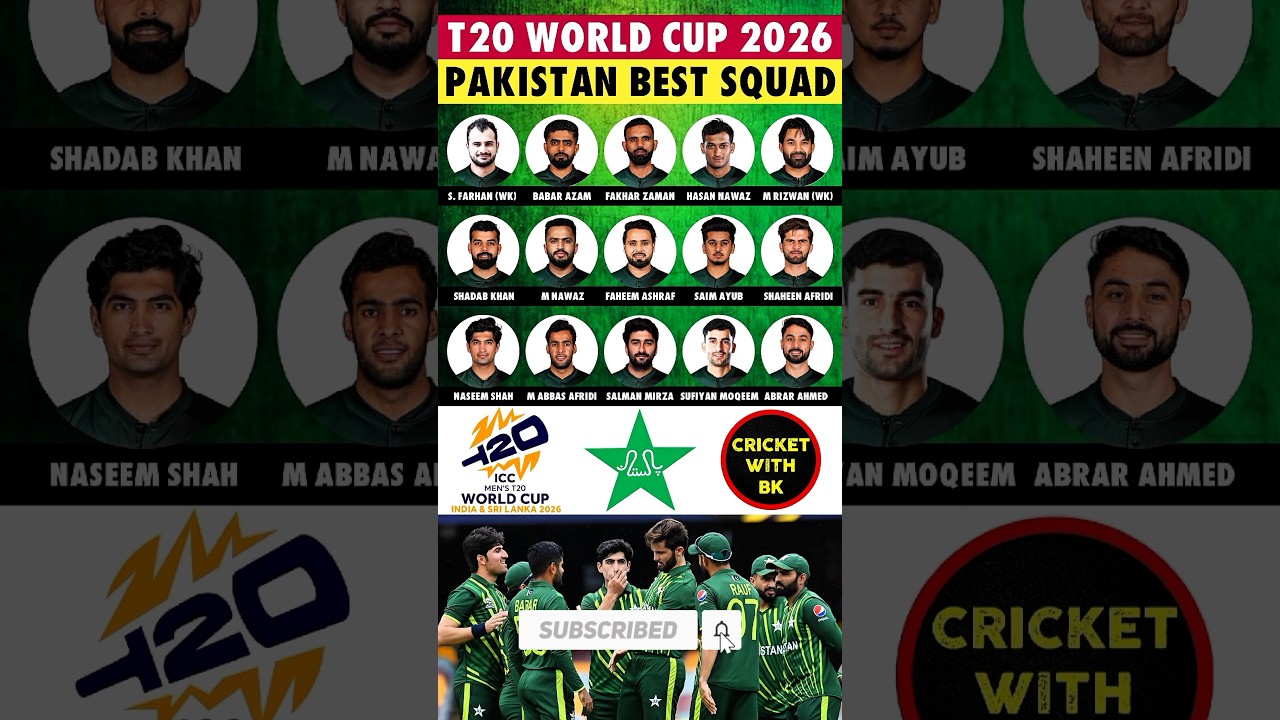 Pakistan Best Squad for T20 World Cup 2026 #t20worldcup2026 #pakistancricket #paksquad