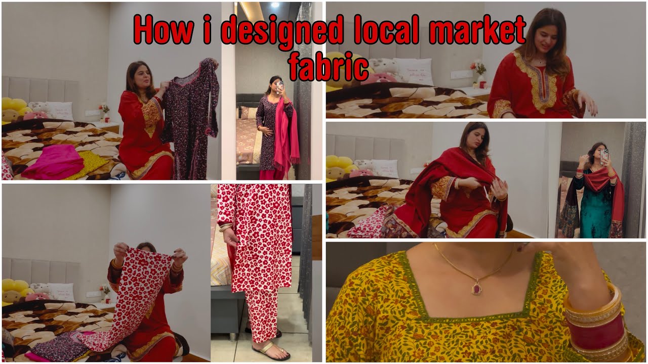 How i designed local market fabric into designer suits ll Winter wear ll Affordable price😍