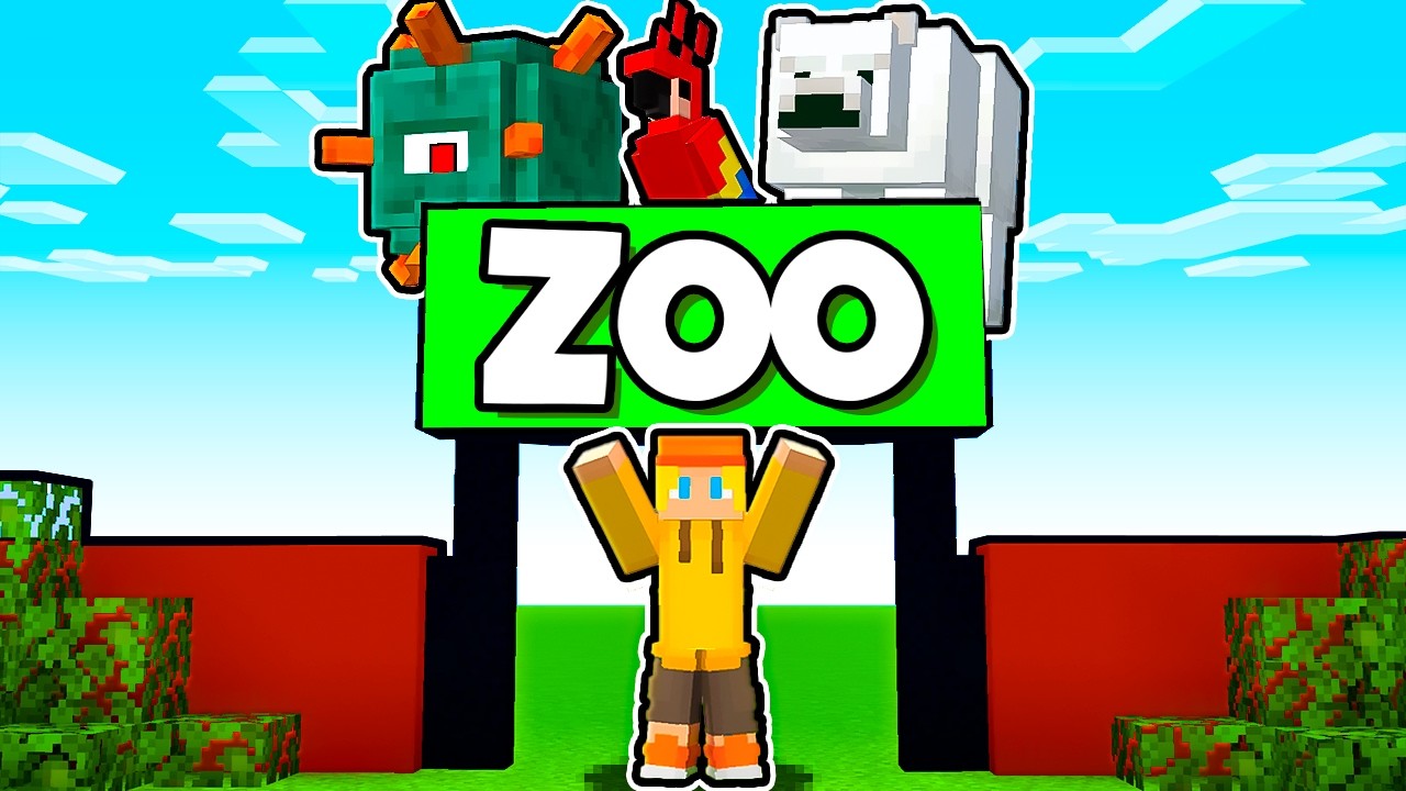 Fiz um ZOOLÓGICO com Todos os MOBS do Minecraft