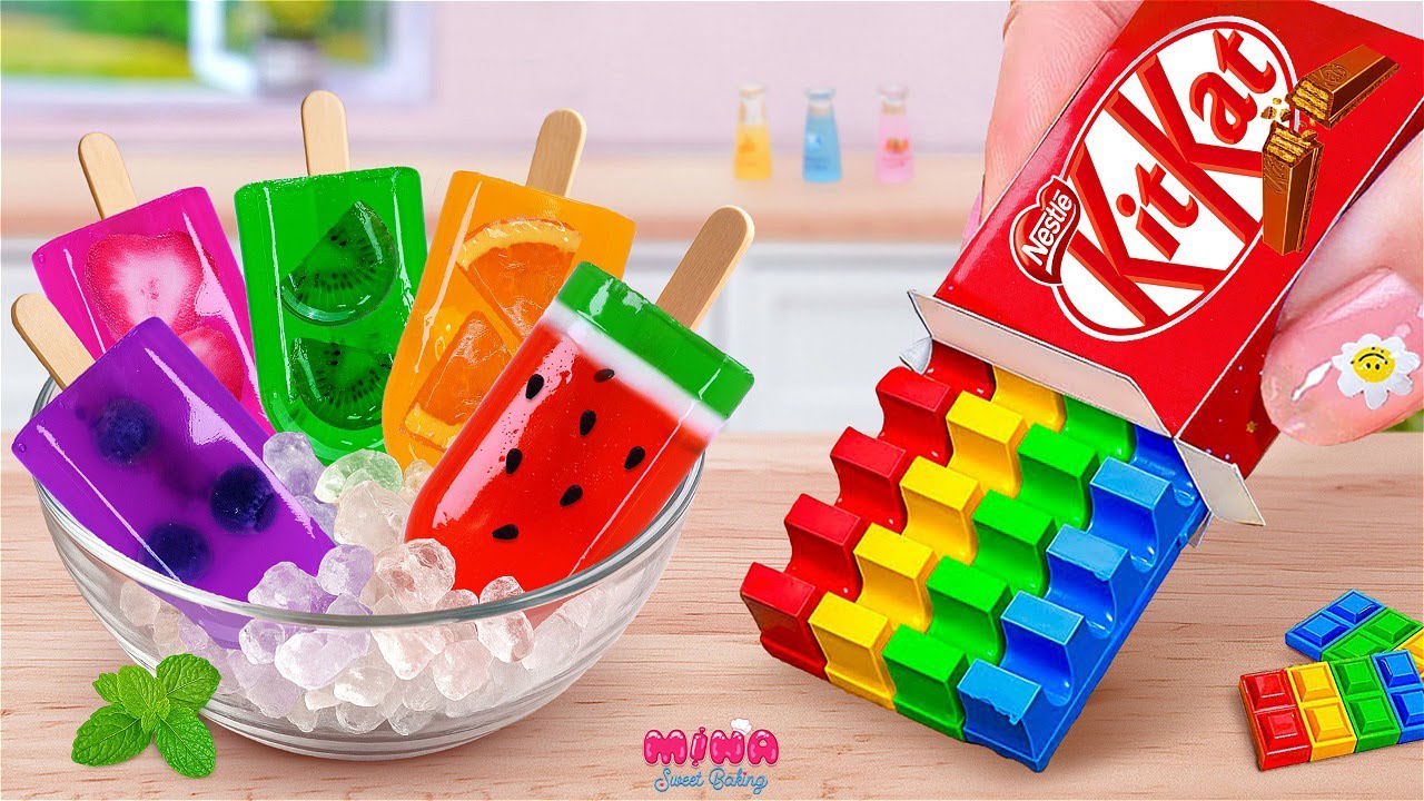 🍰Amazing Ice Cream vs KitKat Cake Recipe🍰Perfect Miniature Rainbow Desserts | Mina Sweet Baking
