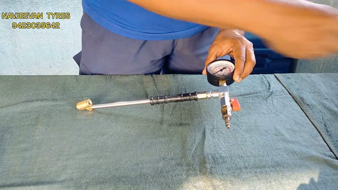 How to make tyre inflator with gauge easy method//