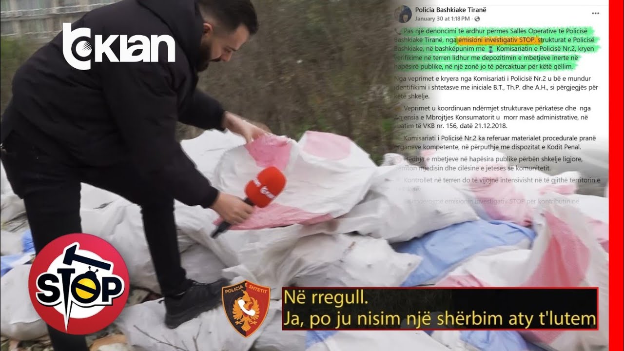 Stop - Skandal mjedisor në mes të Tiranës, inertet hidhen në Lanë e shesh pallat - 4 Shkurt 2026