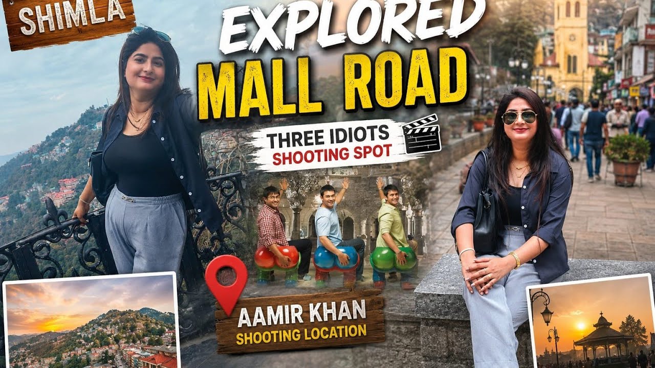 Shimla Mall Road Vlog | 3 Idiots Shooting Location 😍 | Beautiful Views & Market Tour#viral #youtube