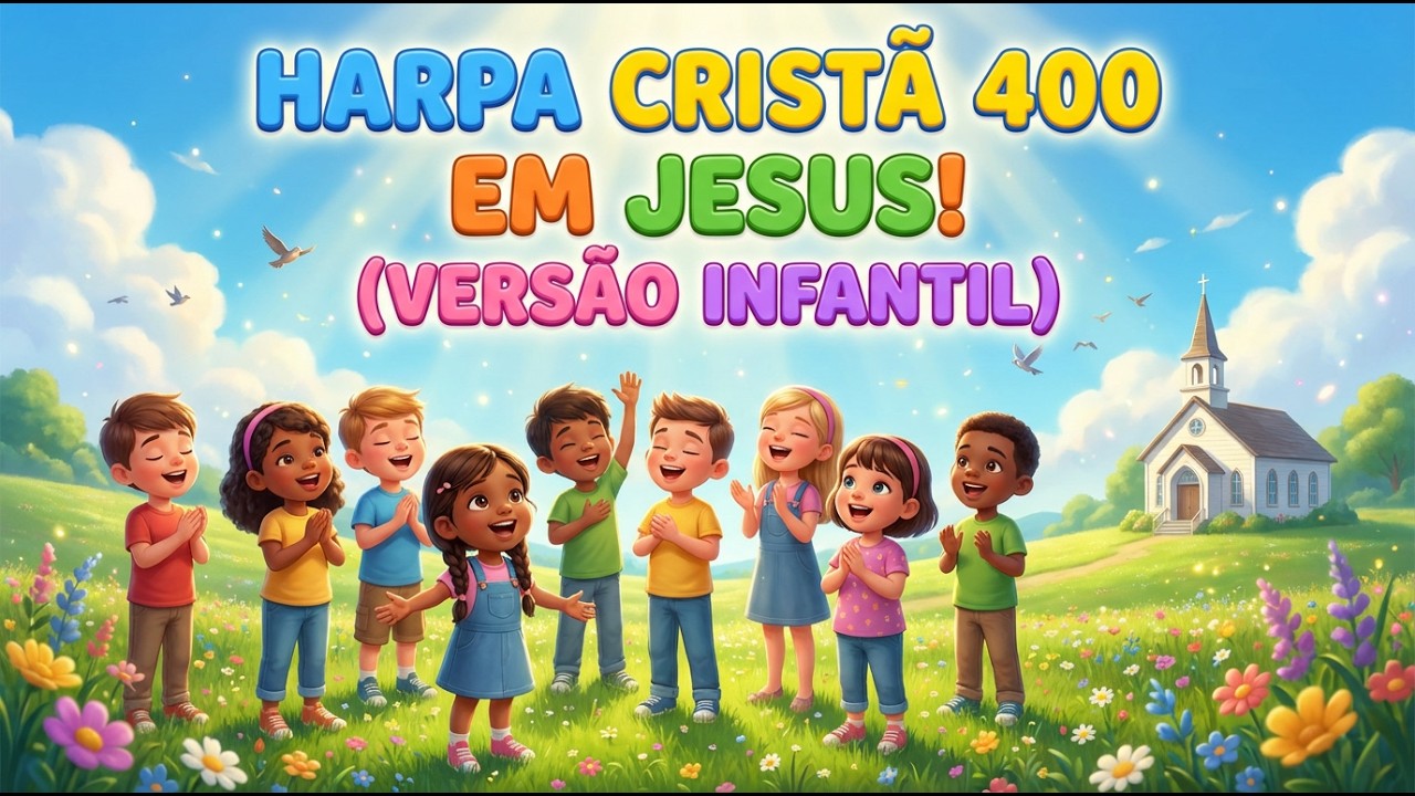 EM JESUS! 🌟 A Alegria Que Nunca Acaba | Harpa Cristã 400 (Versão Infantil