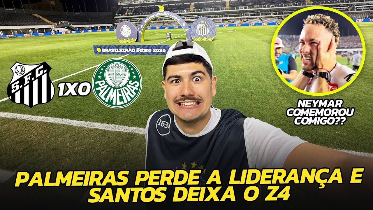 FESTA ABSURDA NA VILA BELMIRO E SANTOS DEIXA O Z4! NEYMAR COMEMOROU COMIGO?? Santos x Palmeiras
