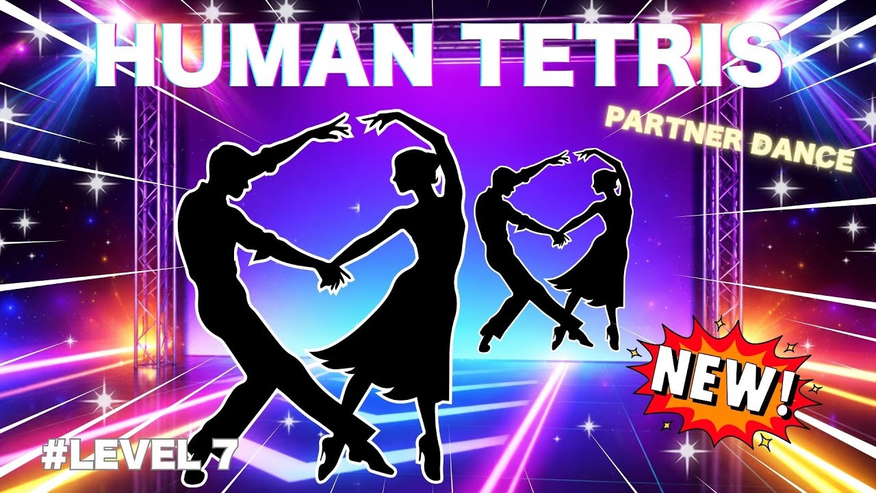 HUMAN TETRIS PARTNER DANCE 🔥 Immersive Interactive Warm-Up | Can You Fit The Shape?