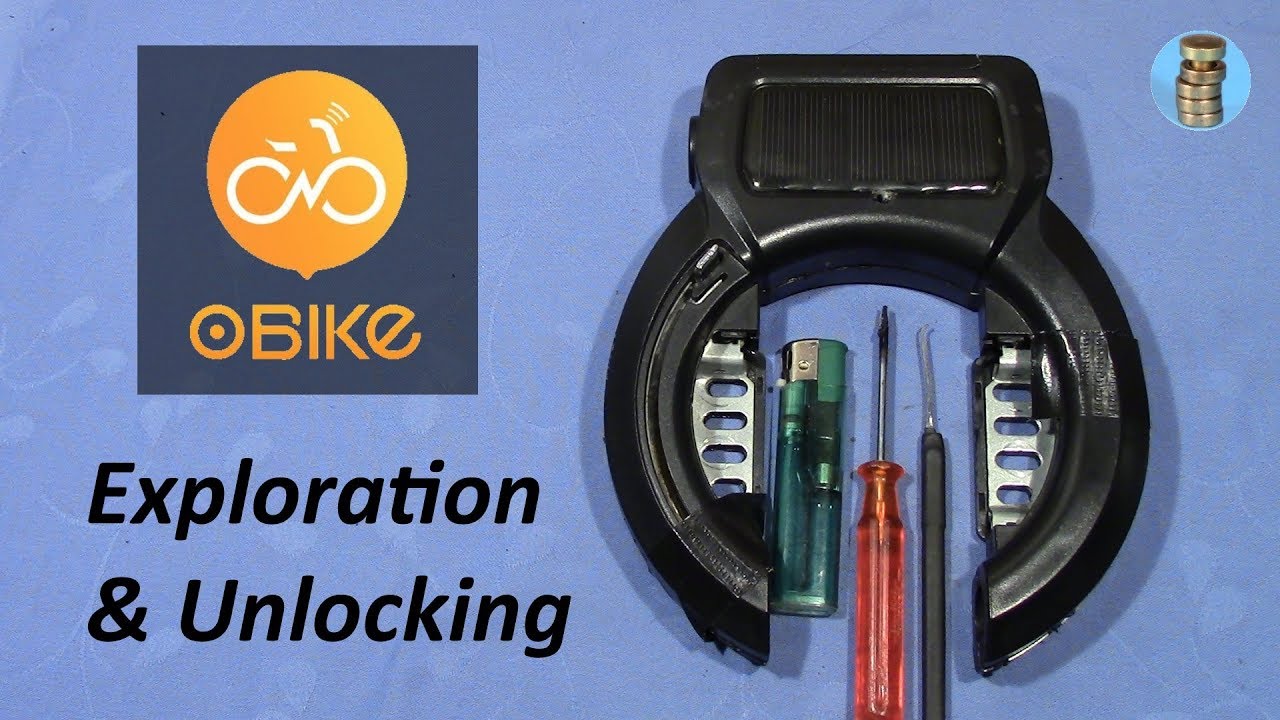 (открывая 604) велосипедный замок oBike исследован и открыт (вид отмычки)