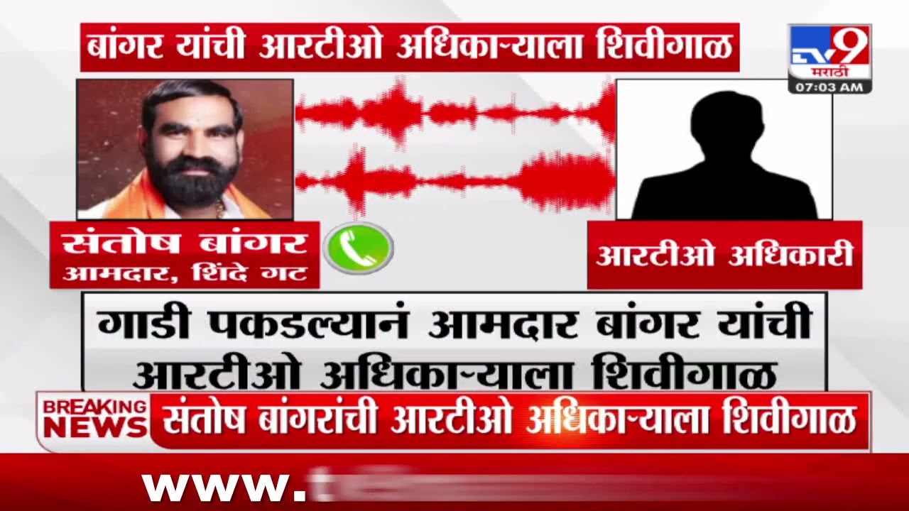 Santosh Bangar Viral Audio Clip | संतोष बांगर यांची आरटीओ अधिकाऱ्याला शिवीगाळ