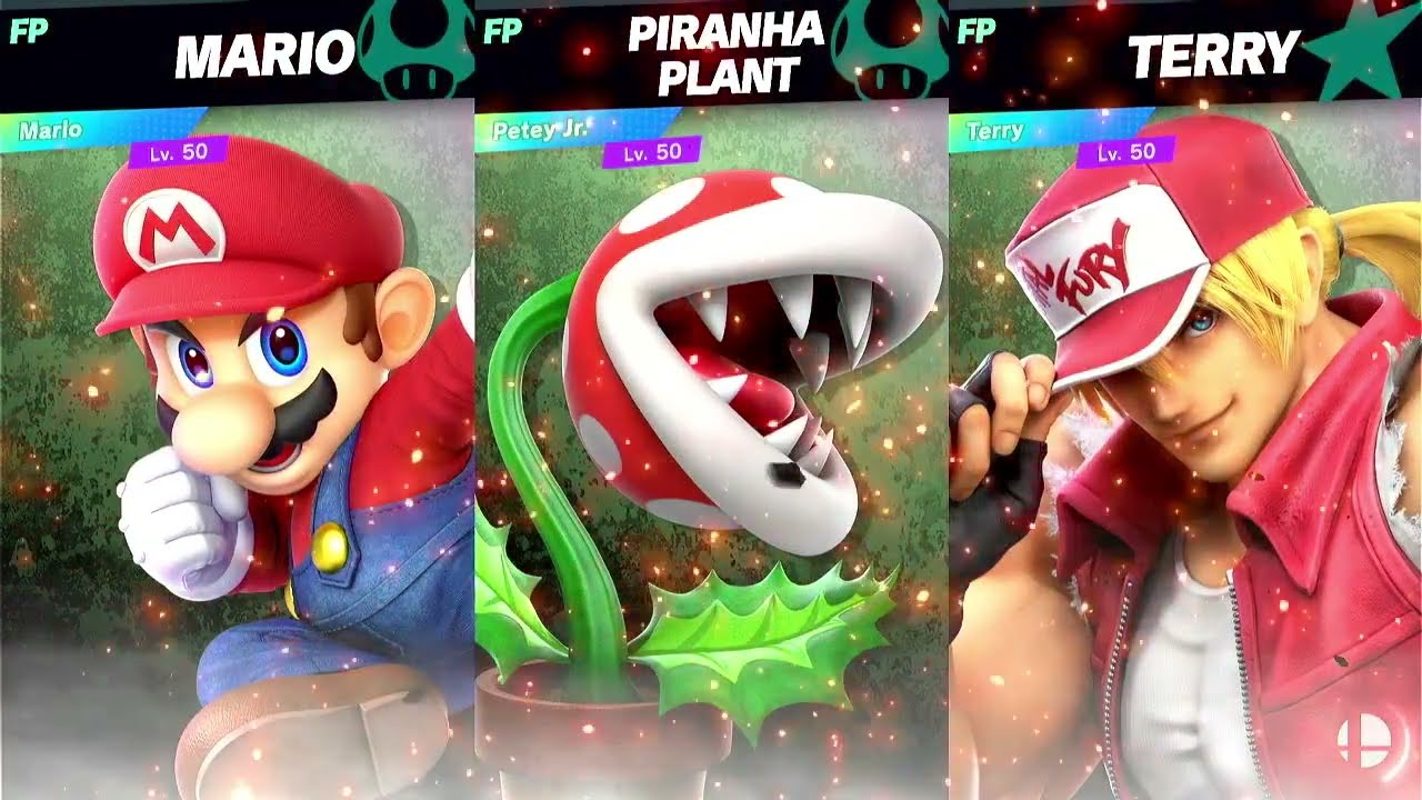 Super Smash Bros Ultimate Amiibo Fights Request Mario vs Petey Jr vs Terry