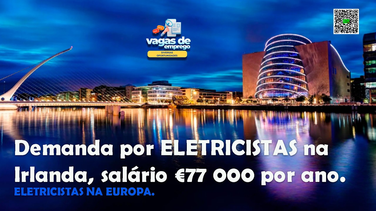 Demanda por eletricistas na Irlanda, salário €77 000 anuais