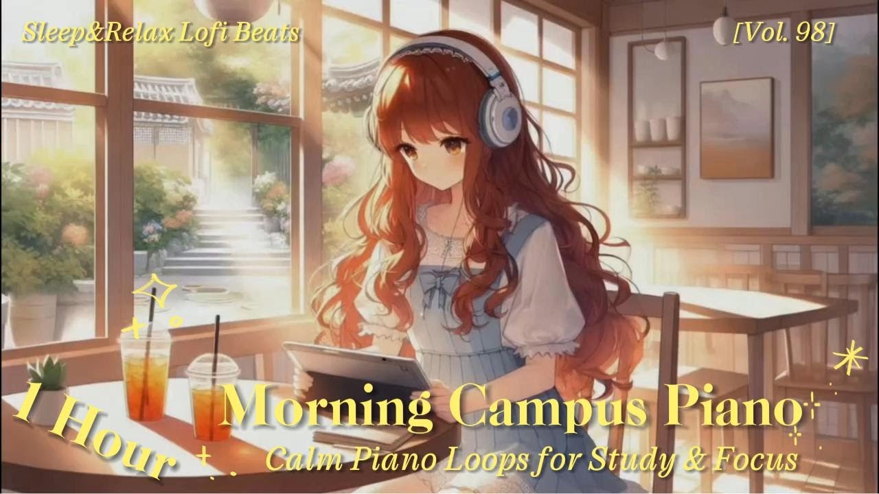 1 Hour Calm Piano Music for Study & Work 🎹☀️ Peaceful Campus Morning (Vol.98)