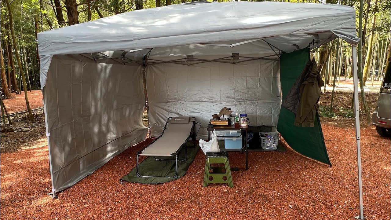 3m×3mのタープテント⛺️試し張りデイキャン