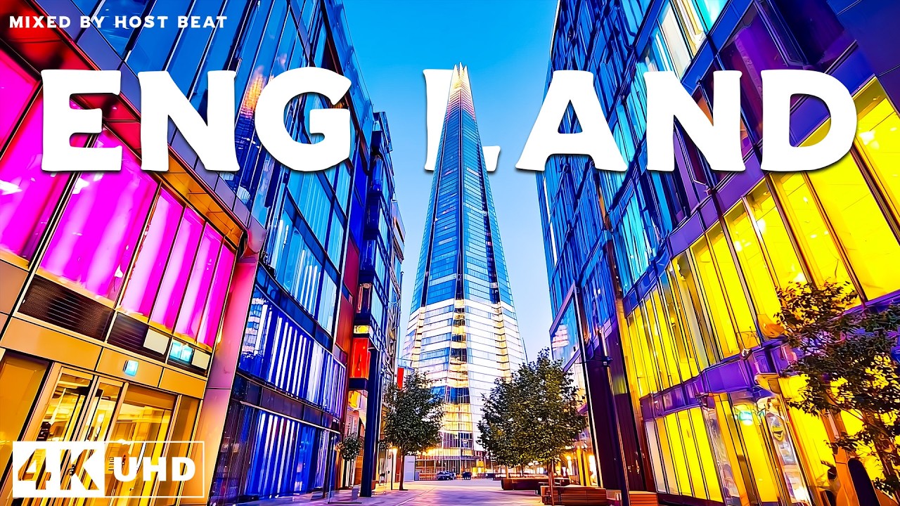 4K England 🇬🇧 | Neon City Night Drive, Chill Deep House Energy | Neon Chills
