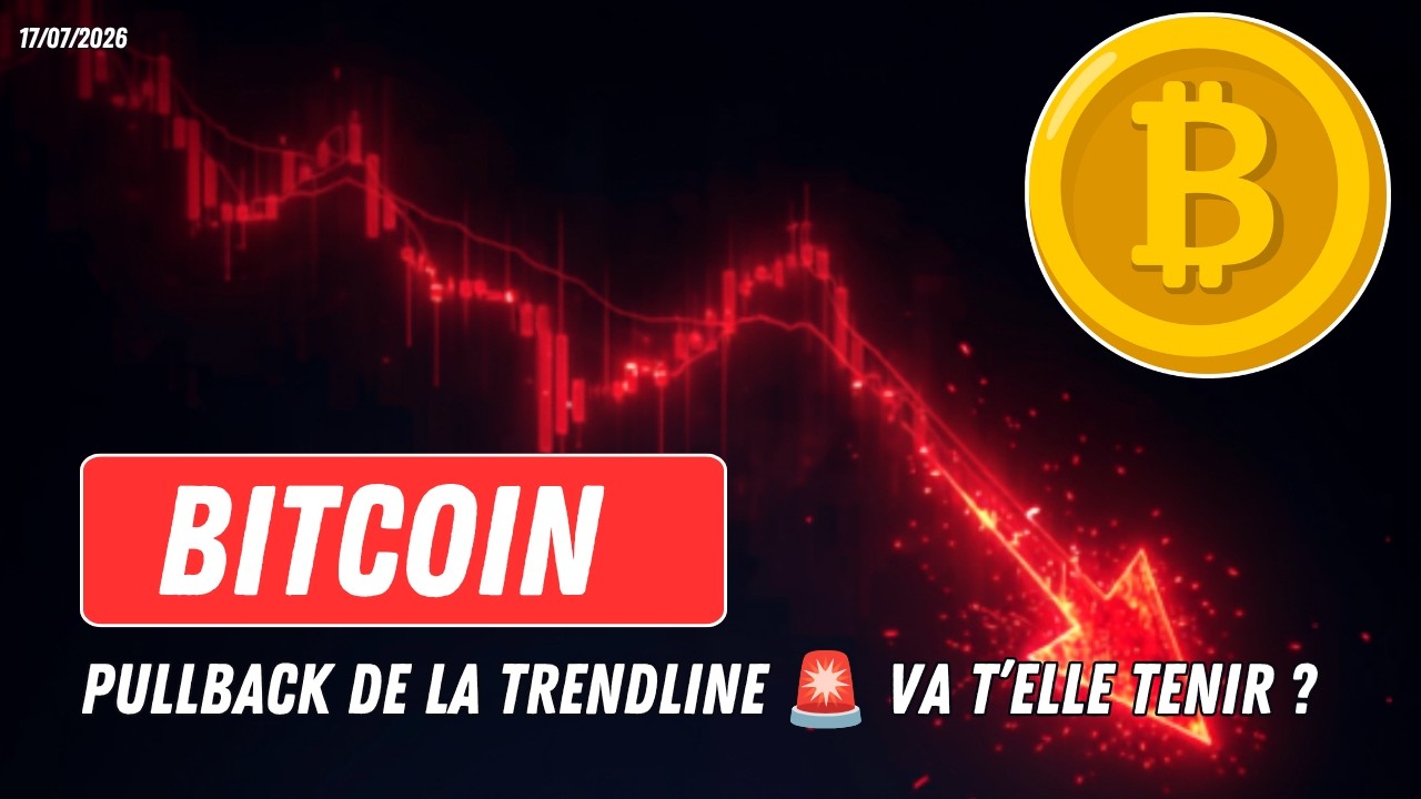 BITCOIN PULLBACK DE LA TRENDLINE 🚨 VA T'ELLE TENIR ?Analyse CRYPTO & NEWS ✅