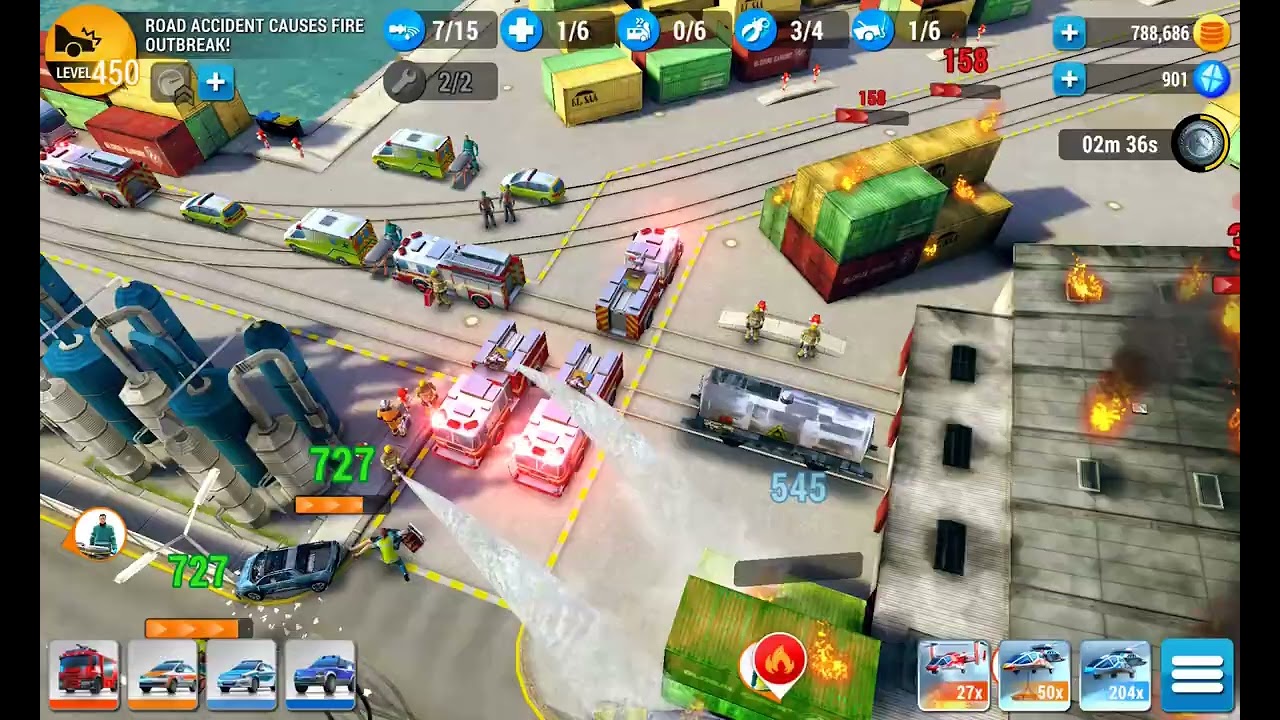 Emergency HQ, Hero Level 263, Road accident causes fire outbreak