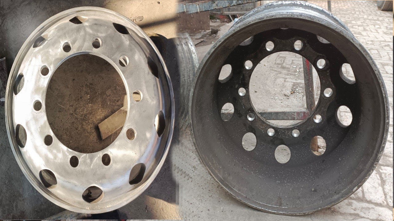 amazing Technique repairing Allory rim |  polish old Allory rim of bus