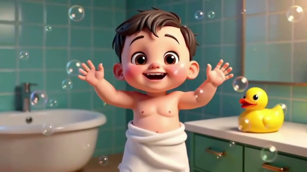 Bubbles  Bath | Bath Time Song for Kids | Fun Nursery Rhyme for bubbles bath. #nurseryrhymes #kids