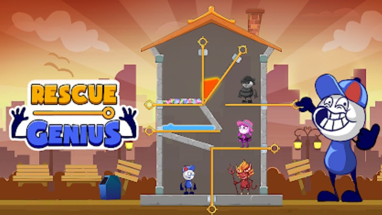 Rescue genius game play part-1 | puzzle game play | challenging gaming videos.