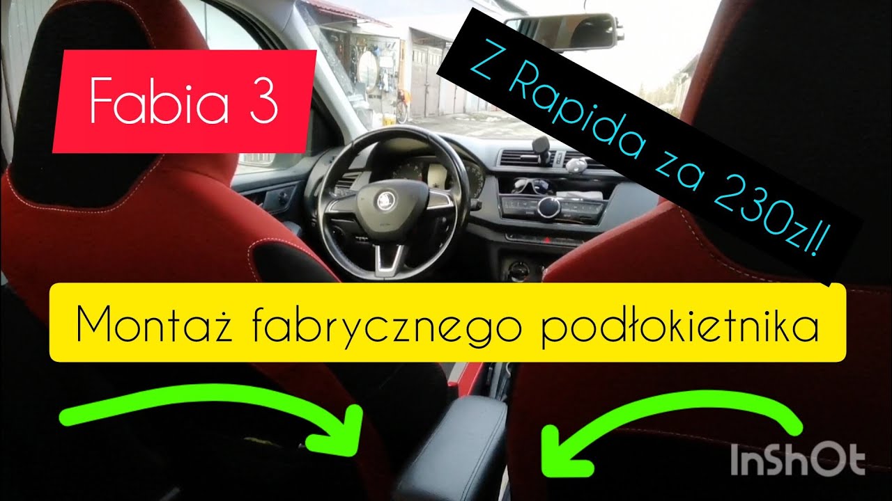 Montaż Podłokietnik ori do fabii za 230zł bo to taki sam jak w Rapidzie, oszukaj system i kup tanio.
