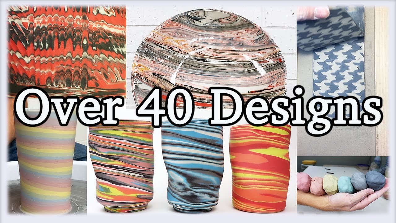 COLORED CLAY Pottery Compilation | Inspiration for Agateware, Neriage, Nerikomi and Marbled Ceramics