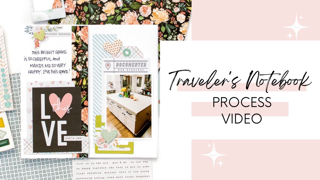 Traveler's Notebook Layout | Memory Keeping Process Video | Cocoa Daisy Kits | Scrapbooking