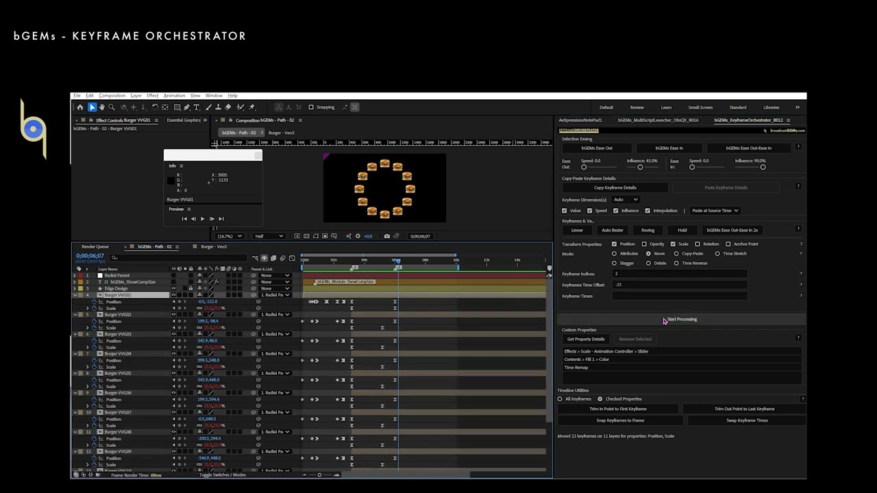 The Quickest Way to Stagger Layers and Keyframes in After Effects - Keyframe Orchestrator Script