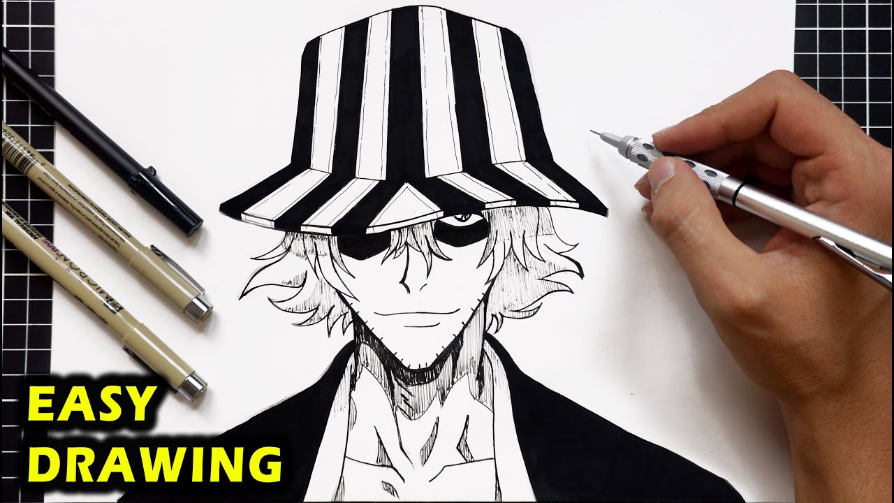 How to Draw Kisuke Urahara | Bleach | Step by Step - Easy Drawing Tutorial
