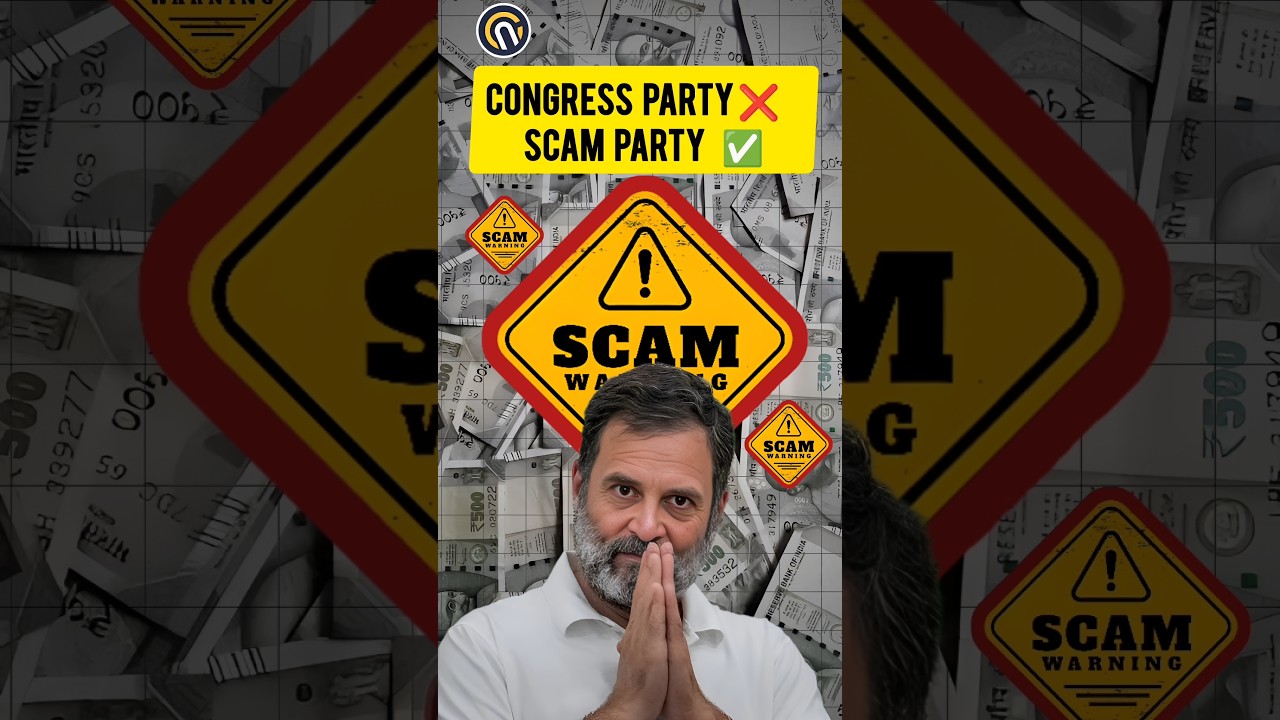 CONGRESS PARTY ❌ SCAM PARTY ✅ !! #scam #congress #rahulgandhi #congressscam #bjp #modiji #cbi #ed