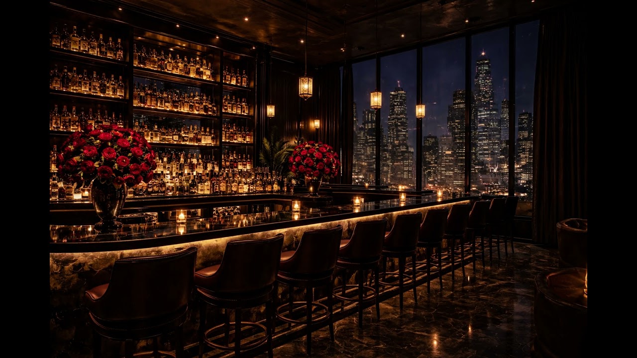 Midnight Jazz Lounge 🌙 Smooth Piano & Soft Jazz | Night City Ambience for Relax, Focus & Sleep
