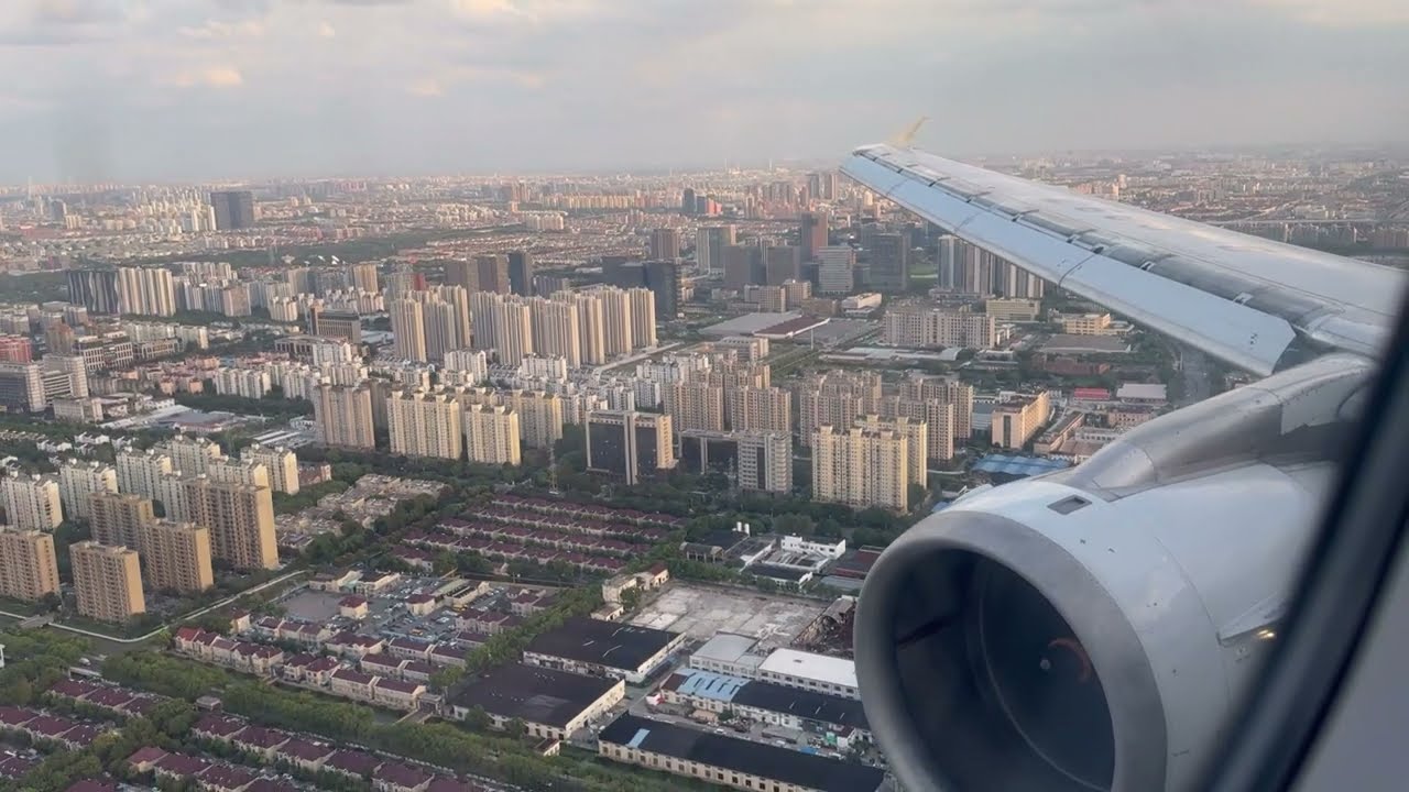 Golden light！China Southern Airlines CZ3571 A321-231 Landing at Shanghai Hongqiao Airport