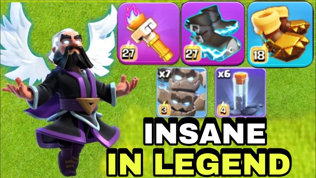 Heroic Torch with Meteor Golem Spam is Destroying Bases in Legend League | Clash Of Clans | Army 👇