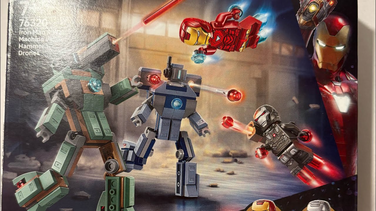 Iron Man and War Machine vs Hammer Drones