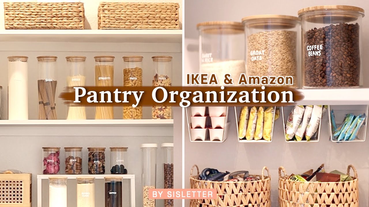 SUB) 공간을 두배로 쓰는 팬트리 정리 with 이케아&아마존 수납템/ Pantry Organization/ How to utilize pantry space wider