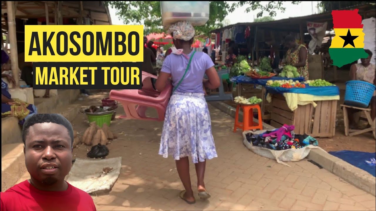 Ghana Tour: AKOSOMBO Market WALK-THROUGH || TOURING AKOSOMBO TOWNSHIP - EASTERN REGION || Kamma Dyn