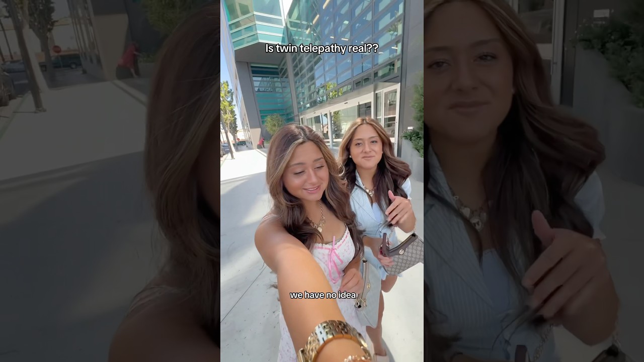 They say twin telepathy is real.. let&rsquo;s find out!👯&zwj;♀️👀 #shortsviral #twins #comedyshorts #vlog