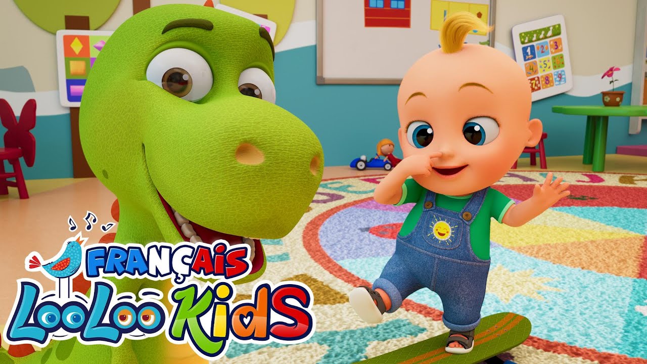 Zigalou 🦖- Chansons &agrave; gestes pour b&eacute;b&eacute; - Comptines B&eacute;b&eacute; - LooLoo Kids Fran&ccedil;ais