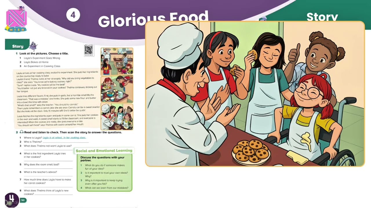 انجليزي Listening and Speaking | & | Story |   | Glorious Food | Unit 4 | Top Goal2 | 