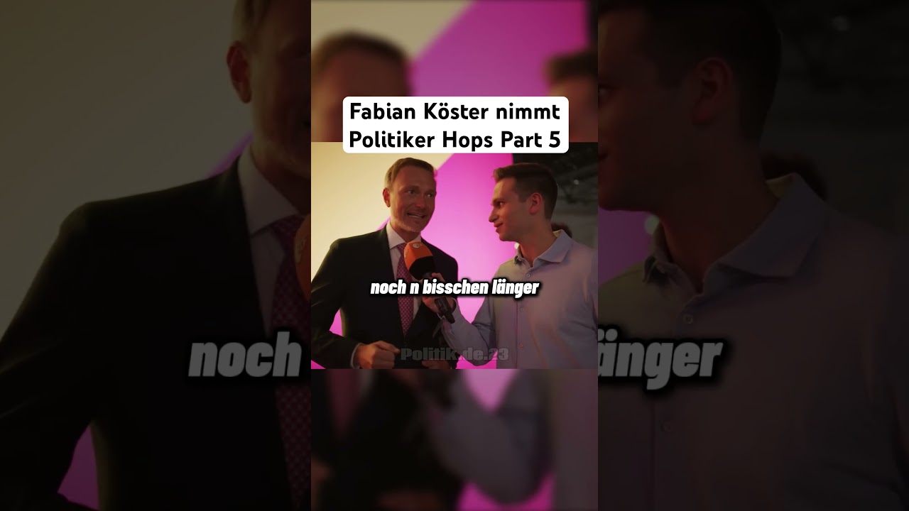 Fabian K&ouml;ster nimmt Politiker Hops Part 5 #satire #deutschland #foryou #politik #comedy