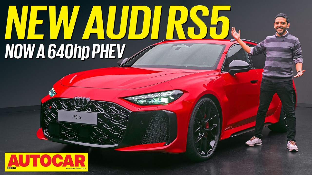 2026 Audi RS5 revealed 640hp V6 PHEV | First Look | Autocar India